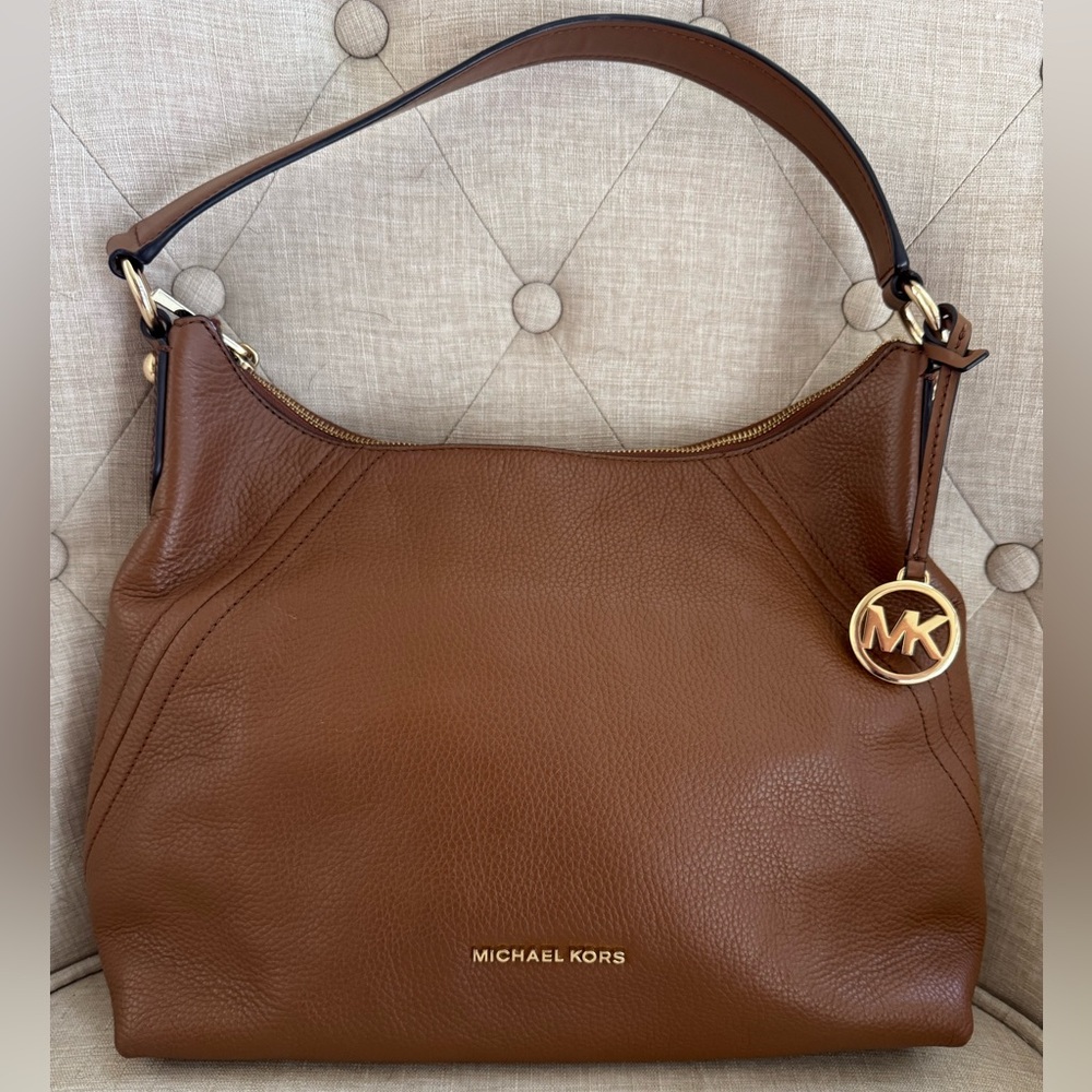 Gorgeous cognac pebbled leather Michael Kors Bag